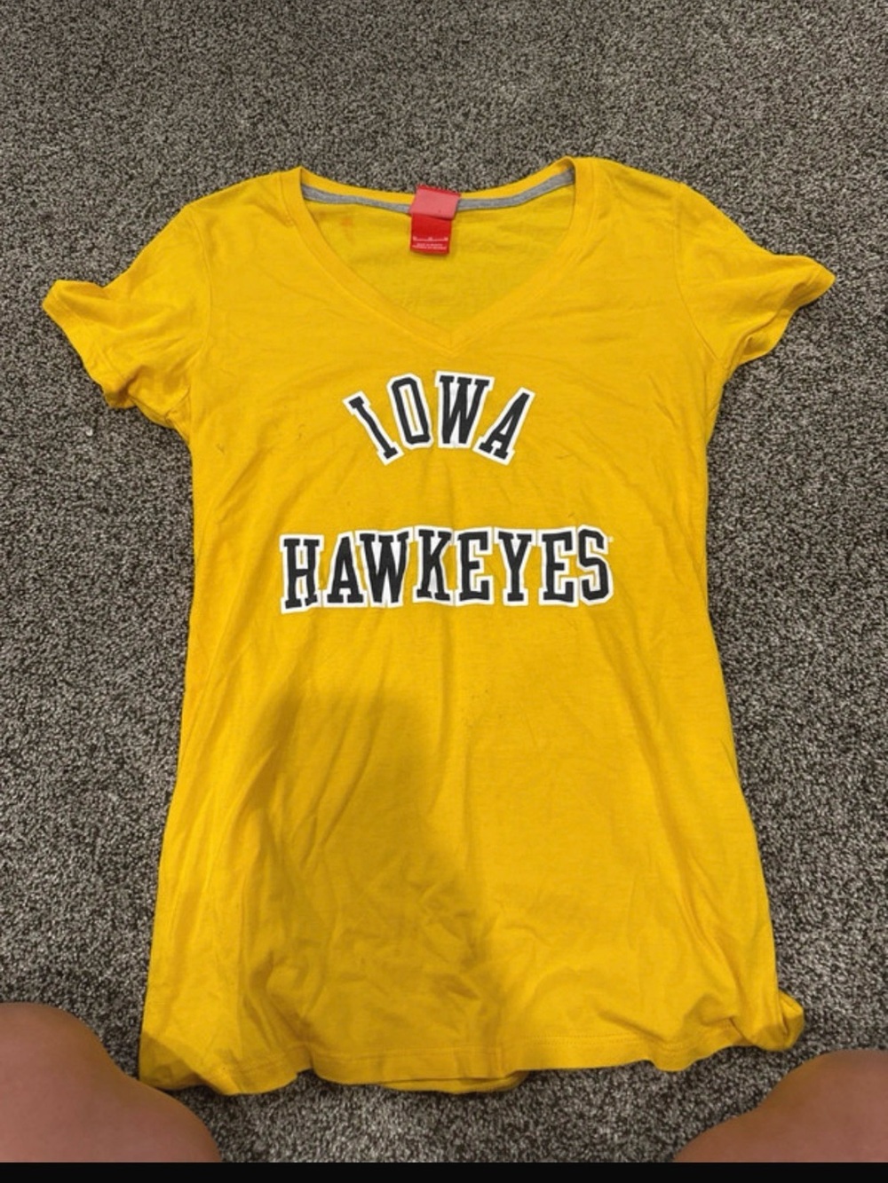 Nike Women's Yellow Iowa Hawkeyes V-Neck Tee